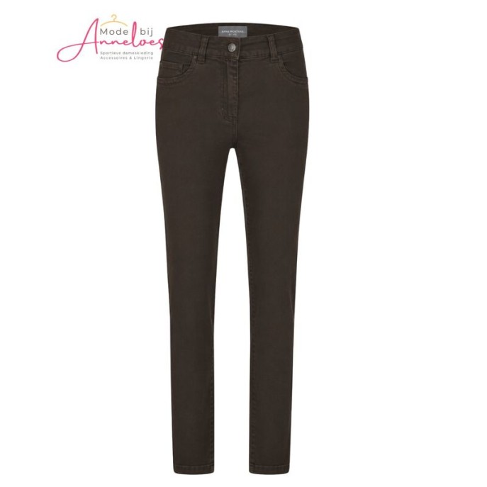 Anna Montana broek Angelika slim fit 1975 Magic stretch - Chestnut